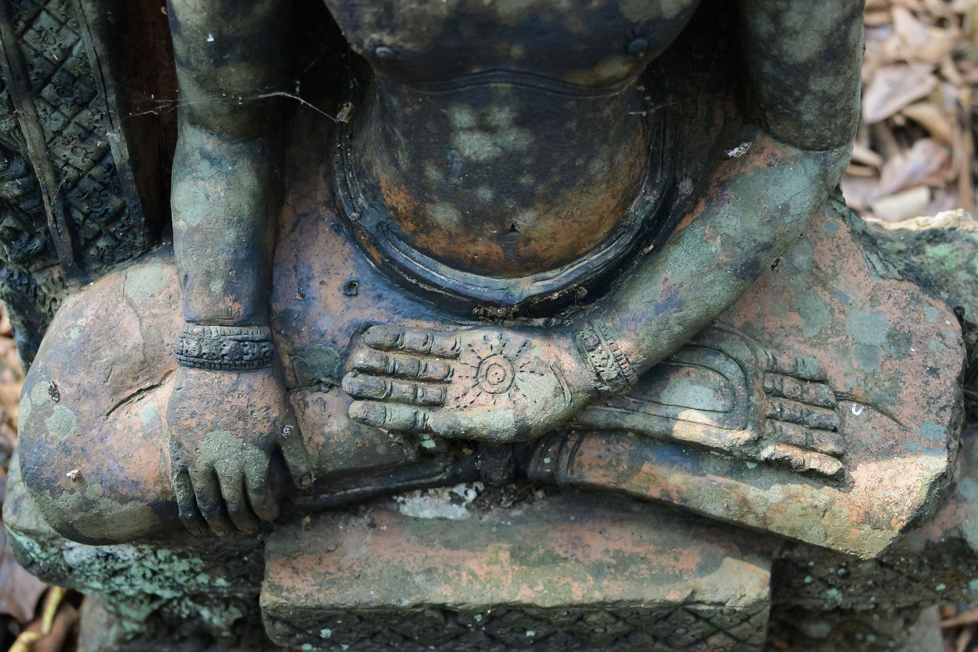 antique  image of Buddha